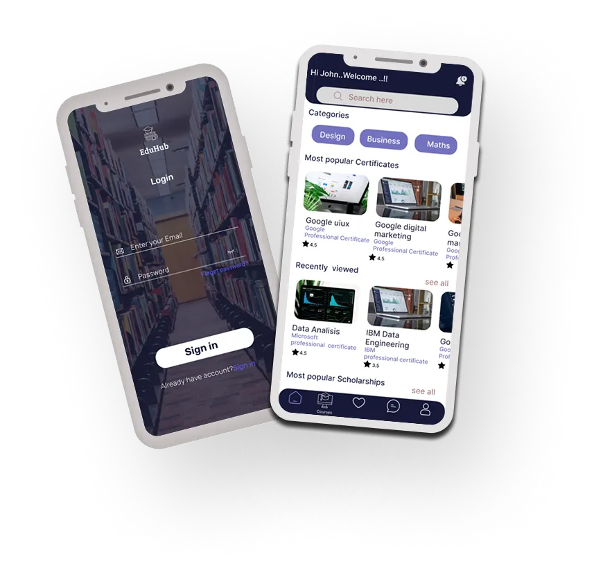 uiux design for e-learning app